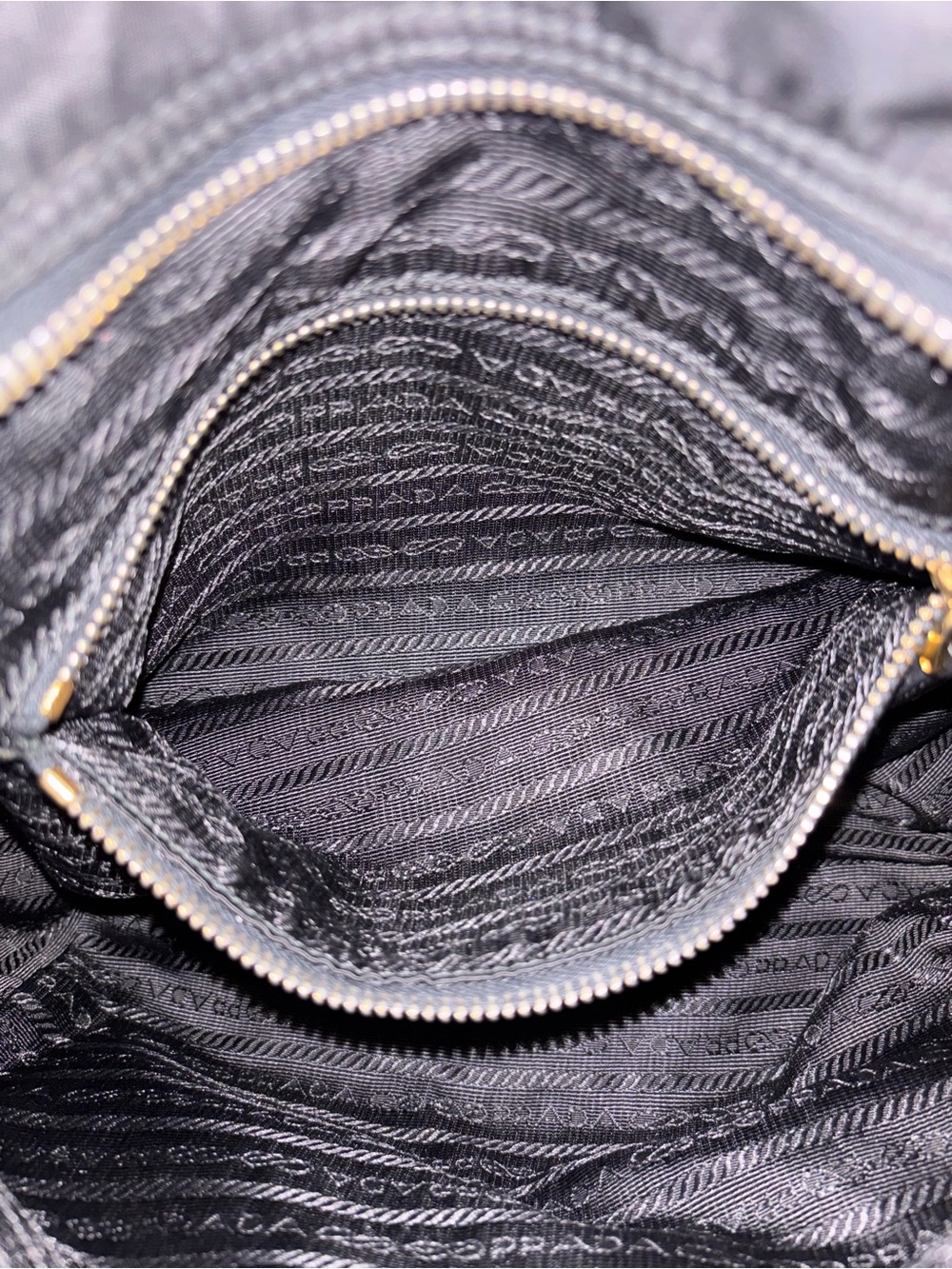 Prada Black Nylon Messenger Bag with Gold Hardware - Picture 9 of 15